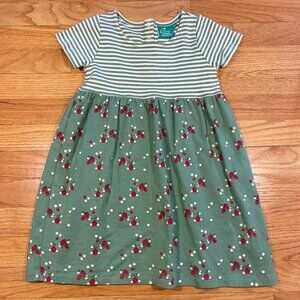 Little Green Radicals Green Striped and Floral Dress